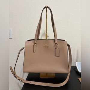 Coach Beige Leather Shoulder Bag